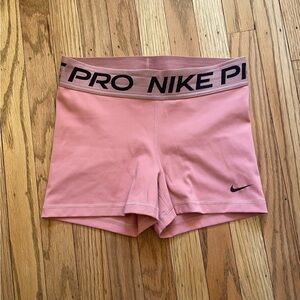 Pink Nike Pro Bike Spandex Shorts